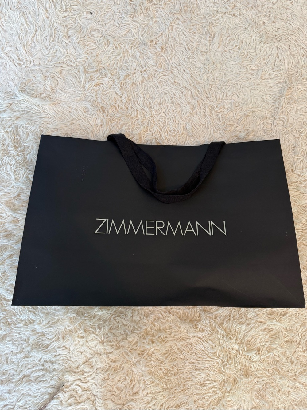Zimmermann Large Black Luxury Shopping Gift Bag 23.5x15.5x7 Inches